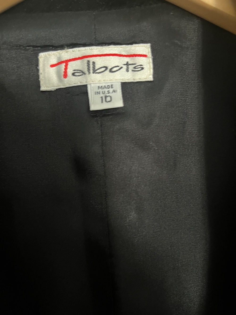 Vintage 90s y2k Talbots Green Red Gold Tartan Plaid Long wool Blazer Jacket 10 - Picture 2 of 6